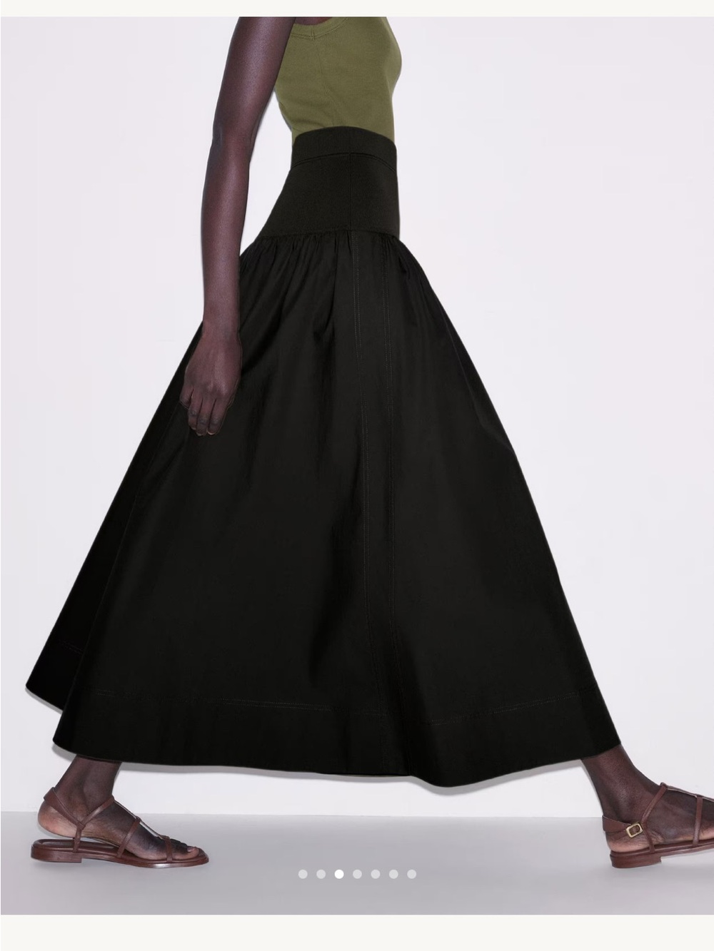 ME+EM Black Maxi Skirt with High Waist Panel - Picture 2 of 8